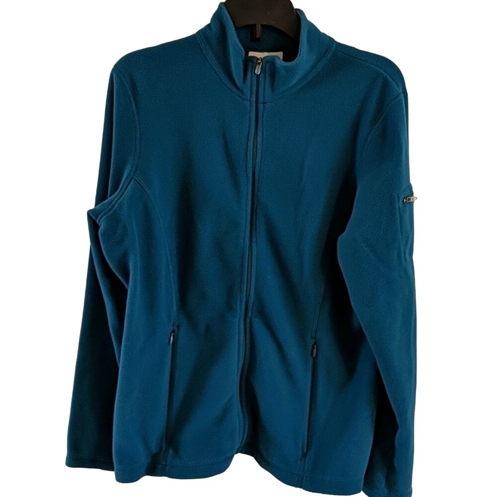 EUC LLBean Teal Fleece Full Zip, SP